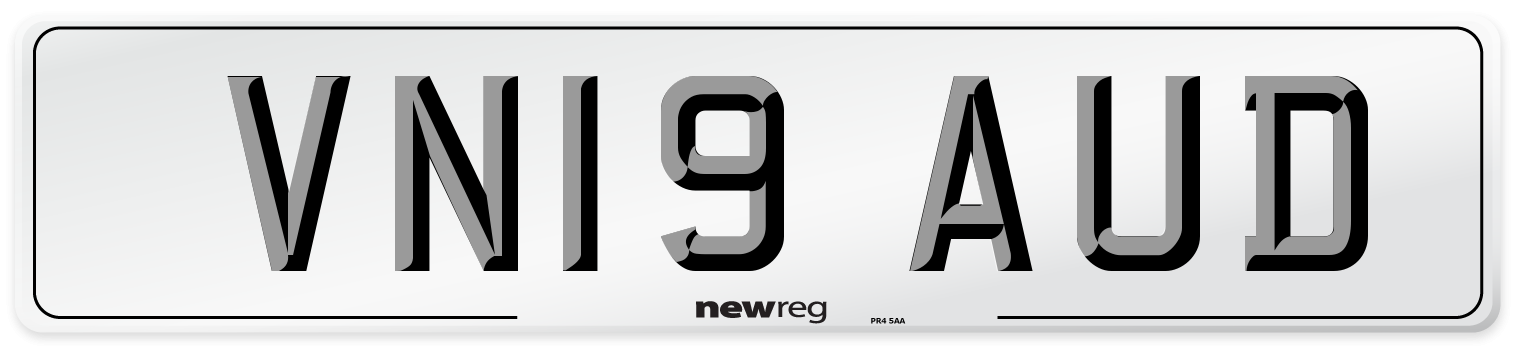 VN19 AUD Number Plate from New Reg